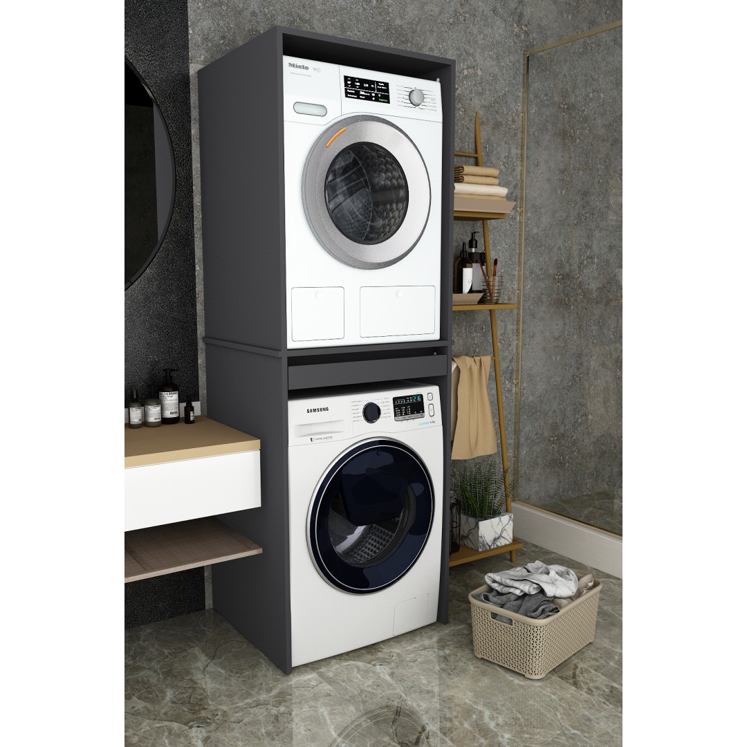 Asra Trend %100 MDF Çekmeceli Banyo Dolabı Çamaşır Makinesi+Kurutma Makinesi Dolabı BD-05 Asra Trend %100 MDF Çekmeceli Banyo Dolabı Çamaşır Makinesi+Kurutma Makinesi Dolabı BD-05