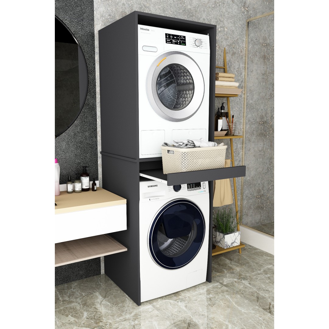 Asra Trend %100 MDF Çekmeceli Banyo Dolabı Çamaşır Makinesi+Kurutma Makinesi Dolabı BD-05 Asra Trend %100 MDF Çekmeceli Banyo Dolabı Çamaşır Makinesi+Kurutma Makinesi Dolabı BD-05