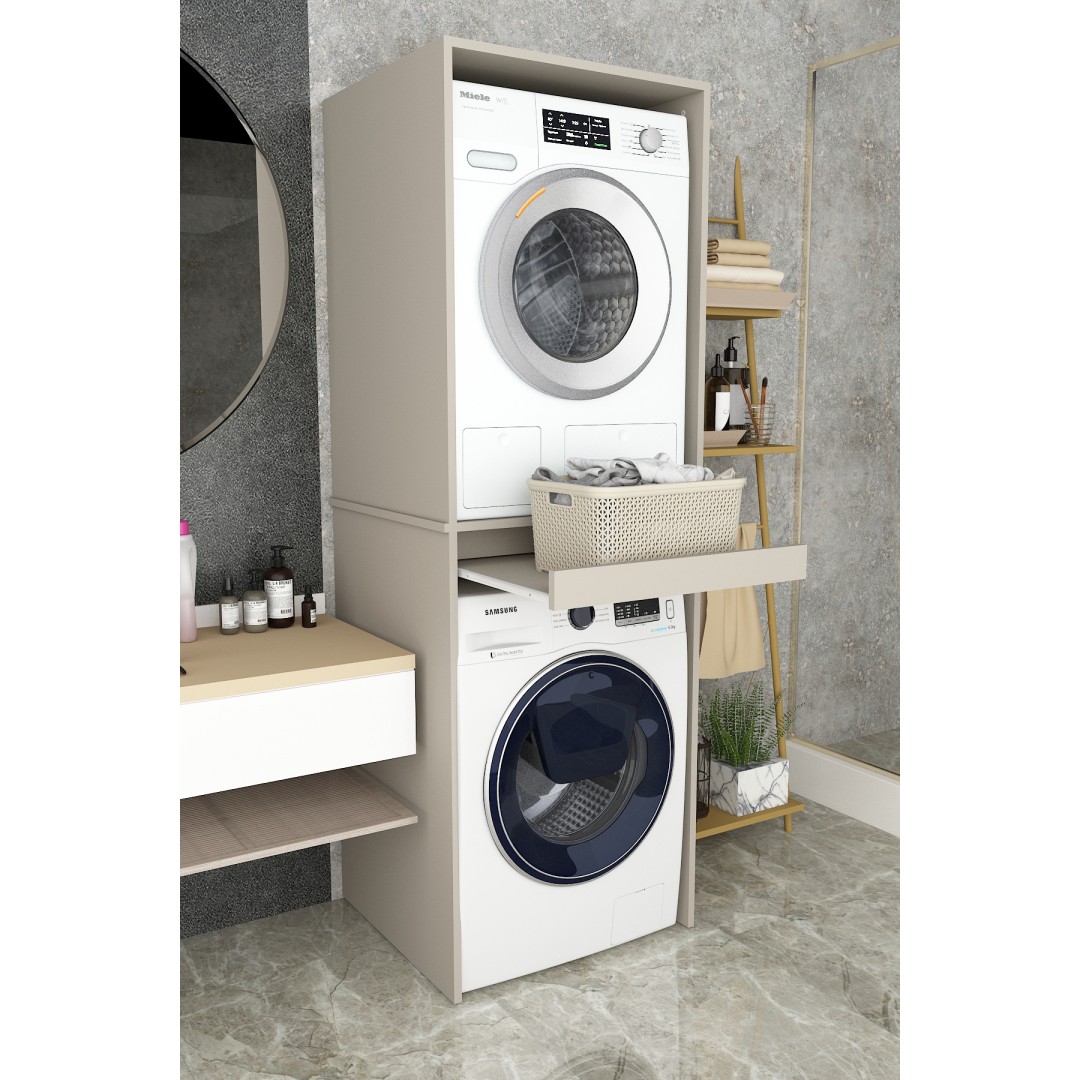 Asra Trend %100 MDF Çekmeceli Banyo Dolabı Çamaşır Makinesi+Kurutma Makinesi Dolabı BD-05 Asra Trend %100 MDF Çekmeceli Banyo Dolabı Çamaşır Makinesi+Kurutma Makinesi Dolabı BD-05