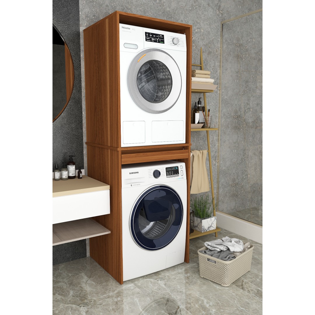 Asra Trend %100 MDF Çekmeceli Banyo Dolabı Çamaşır Makinesi+Kurutma Makinesi Dolabı BD-05 Asra Trend %100 MDF Çekmeceli Banyo Dolabı Çamaşır Makinesi+Kurutma Makinesi Dolabı BD-05