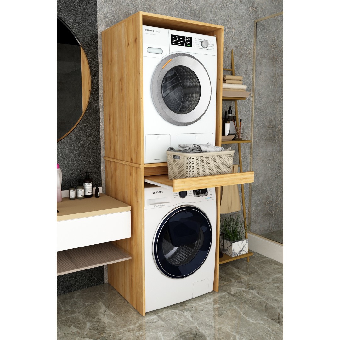 Asra Trend %100 MDF Çekmeceli Banyo Dolabı Çamaşır Makinesi+Kurutma Makinesi Dolabı BD-05 Asra Trend %100 MDF Çekmeceli Banyo Dolabı Çamaşır Makinesi+Kurutma Makinesi Dolabı BD-05