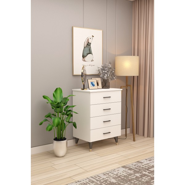Asra Trend %100 MDFLAM 4 ÇEKMECELİ ŞİFONYER 65cm Asra Trend %100 MDFLAM 4 ÇEKMECELİ ŞİFONYER 65cm
