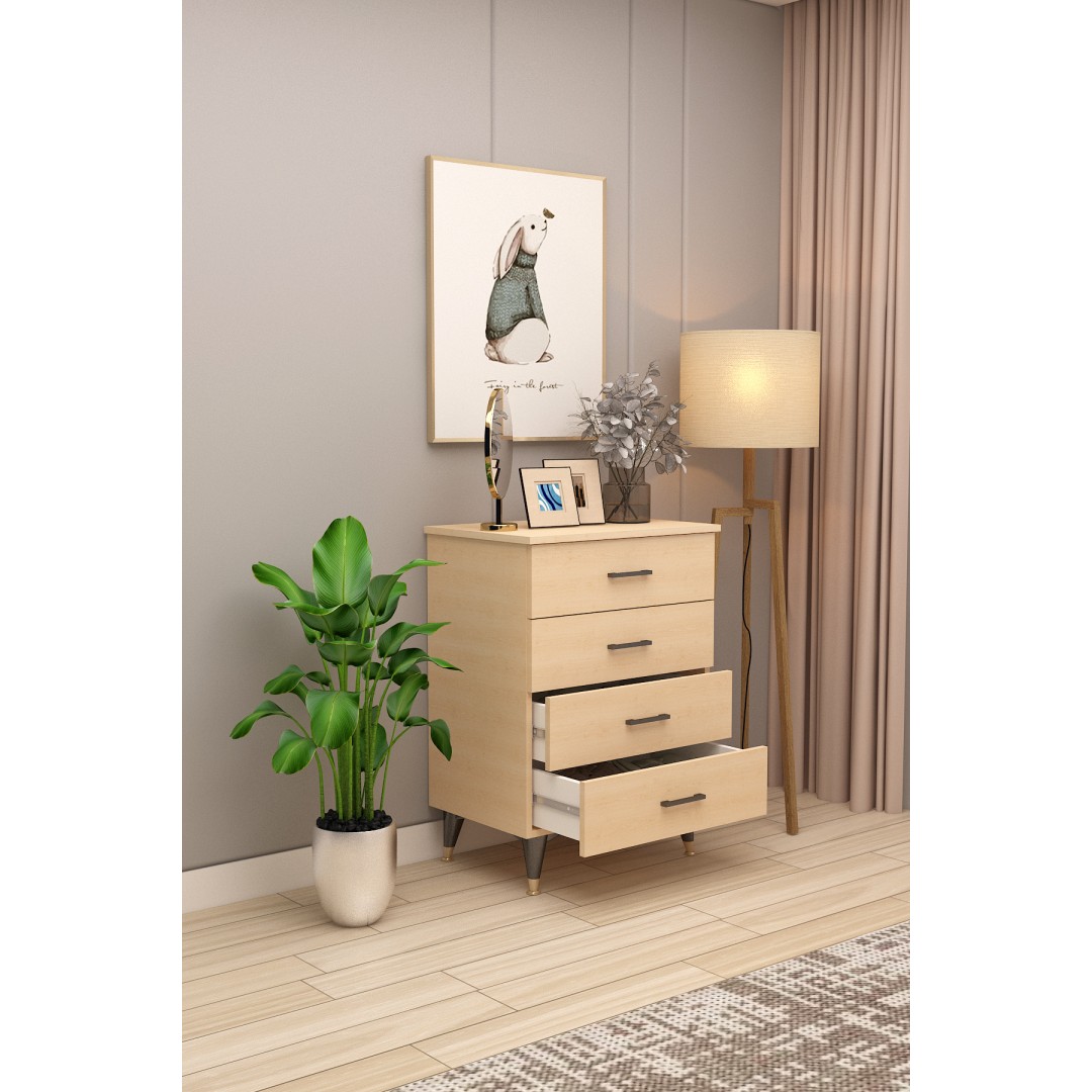 Asra Trend %100 MDFLAM 4 ÇEKMECELİ ŞİFONYER 65cm Asra Trend %100 MDFLAM 4 ÇEKMECELİ ŞİFONYER 65cm