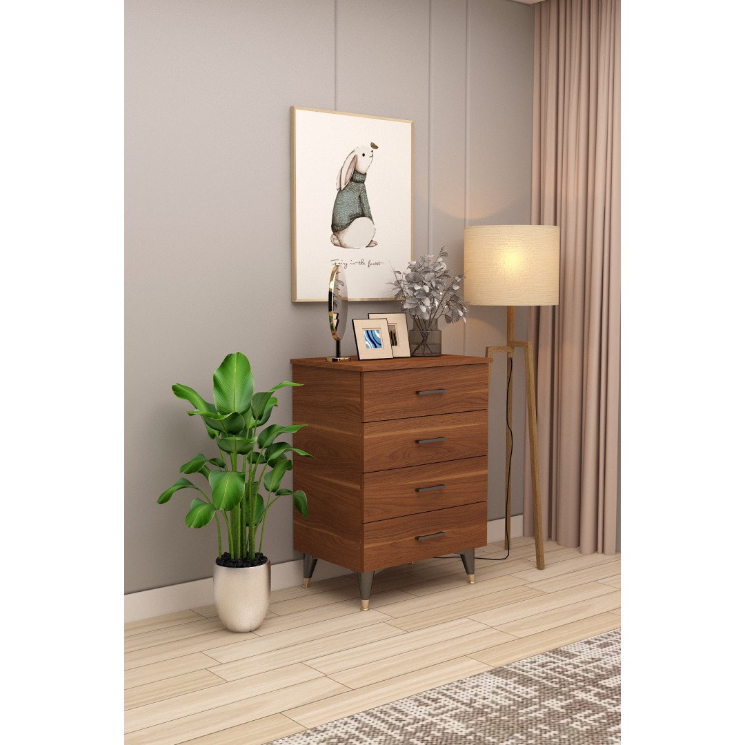 Asra Trend %100 MDFLAM 4 ÇEKMECELİ ŞİFONYER 65cm Asra Trend %100 MDFLAM 4 ÇEKMECELİ ŞİFONYER 65cm