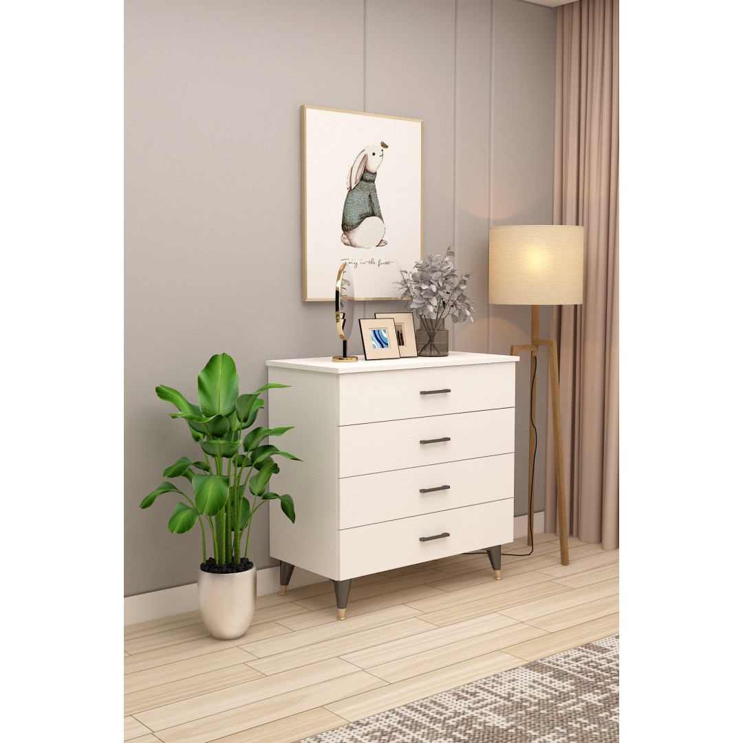 Asra Trend %100 MDFLAM 4 ÇEKMECELİ ŞİFONYER 90cm Asra Trend %100 MDFLAM 4 ÇEKMECELİ ŞİFONYER 90cm