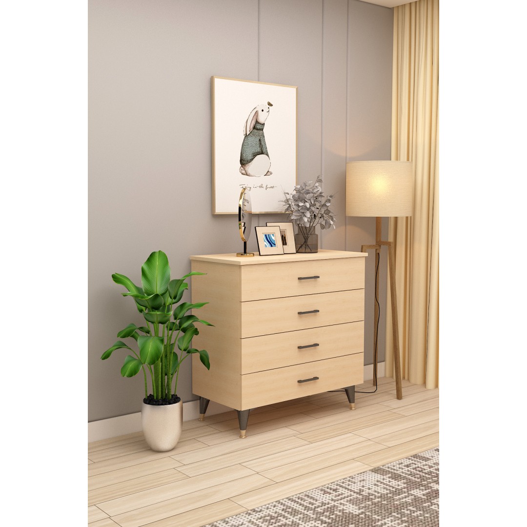 Asra Trend %100 MDFLAM 4 ÇEKMECELİ ŞİFONYER 90cm Asra Trend %100 MDFLAM 4 ÇEKMECELİ ŞİFONYER 90cm