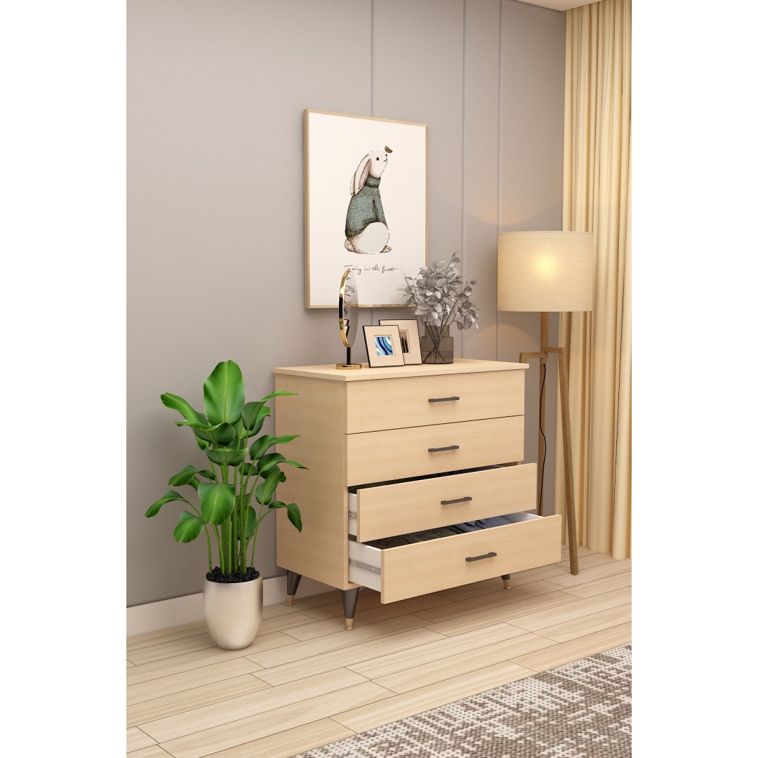 Asra Trend %100 MDFLAM 4 ÇEKMECELİ ŞİFONYER 90cm Asra Trend %100 MDFLAM 4 ÇEKMECELİ ŞİFONYER 90cm
