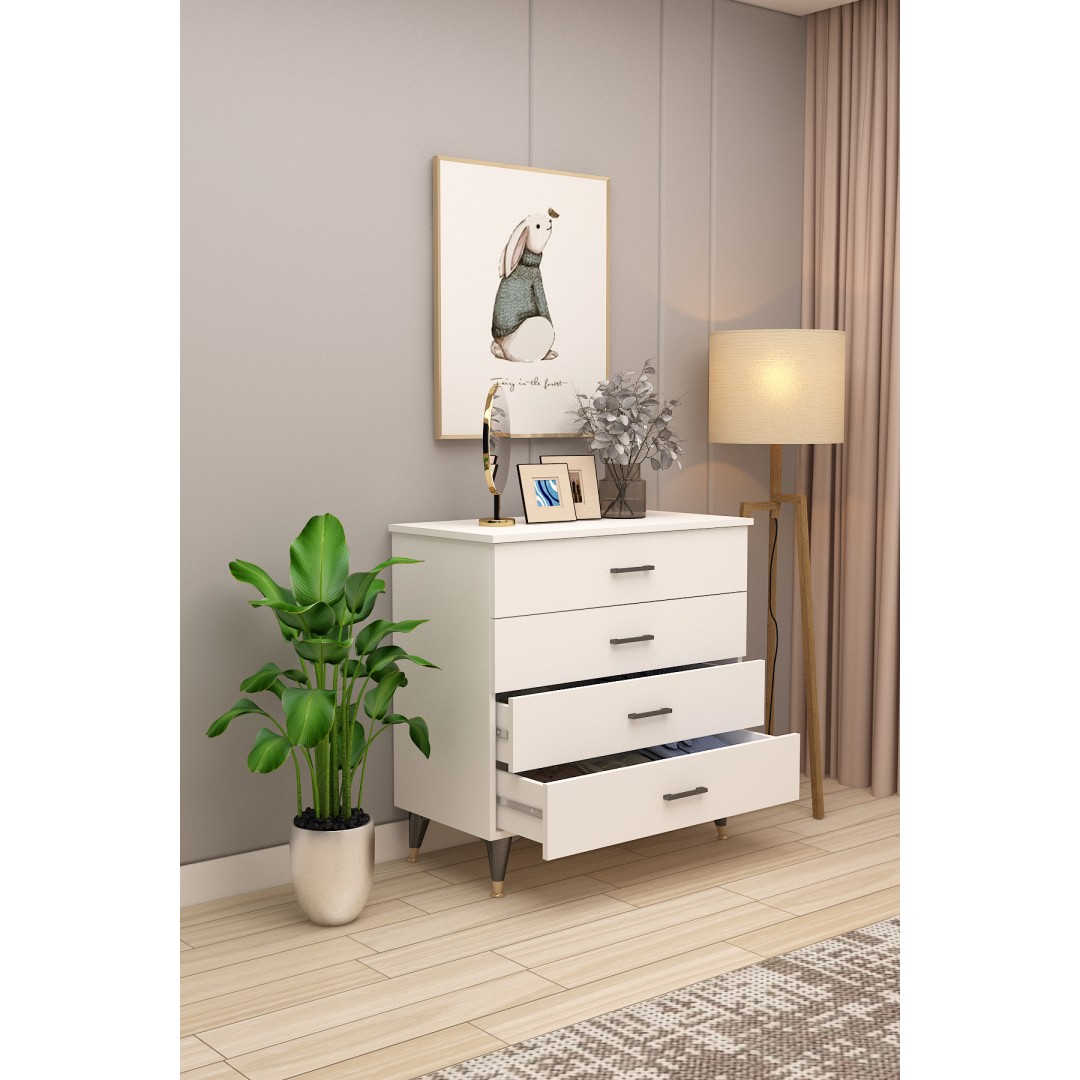Asra Trend %100 MDFLAM 4 ÇEKMECELİ ŞİFONYER 90cm Asra Trend %100 MDFLAM 4 ÇEKMECELİ ŞİFONYER 90cm