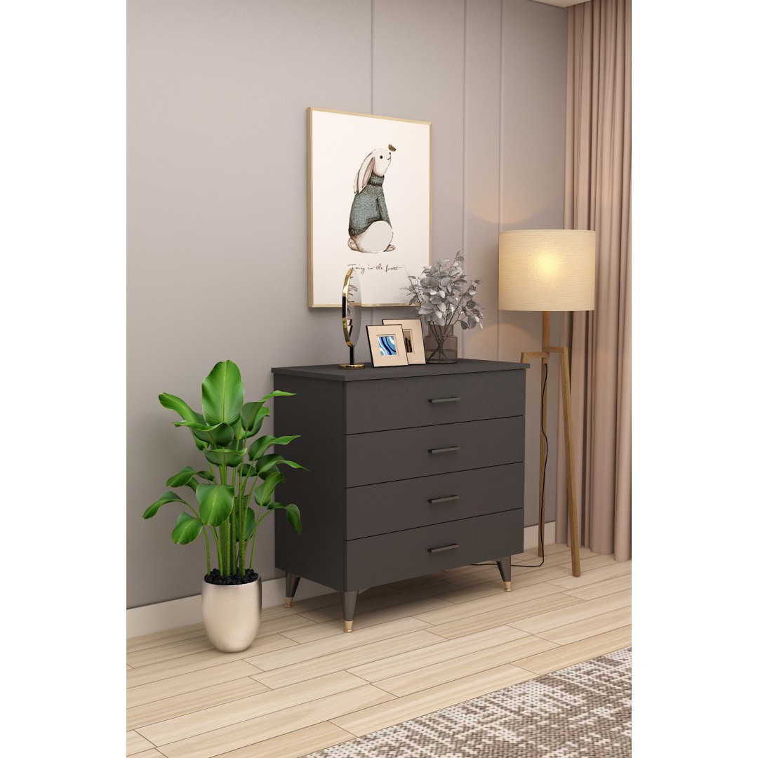 Asra Trend %100 MDFLAM 4 ÇEKMECELİ ŞİFONYER 90cm Asra Trend %100 MDFLAM 4 ÇEKMECELİ ŞİFONYER 90cm