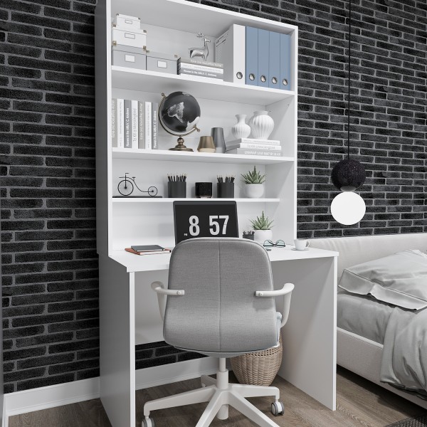 Asra Trend %100 MDFLAM Raflı Çalışma Masası Bilgisayar Ofis Ders Masası ÇM-03