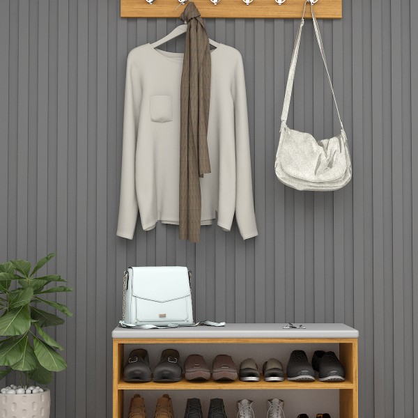 Asra Trend Puflu Ayakkabılık ve Askılık A-34 Asra Trend Puflu Ayakkabılık ve Askılık A-34