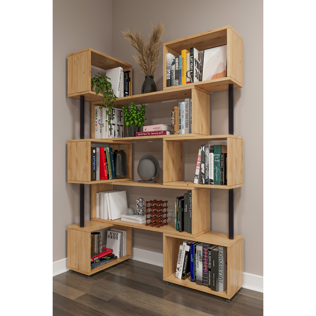asratrend DK-02 Dekoratif Modern Kitaplık – Duvar/Köşe Modüler Şık Tasarım, Salon & Ofis Kitaplığı asratrend DK-02 Dekoratif Modern Kitaplık – Duvar/Köşe Modüler Şık Tasarım, Salon & Ofis Kitaplığı