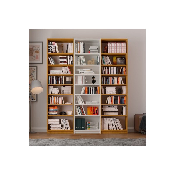 Beyaz & Afrika Ceviz Kitaplık K-30 Beyaz & Afrika Ceviz Kitaplık K-30