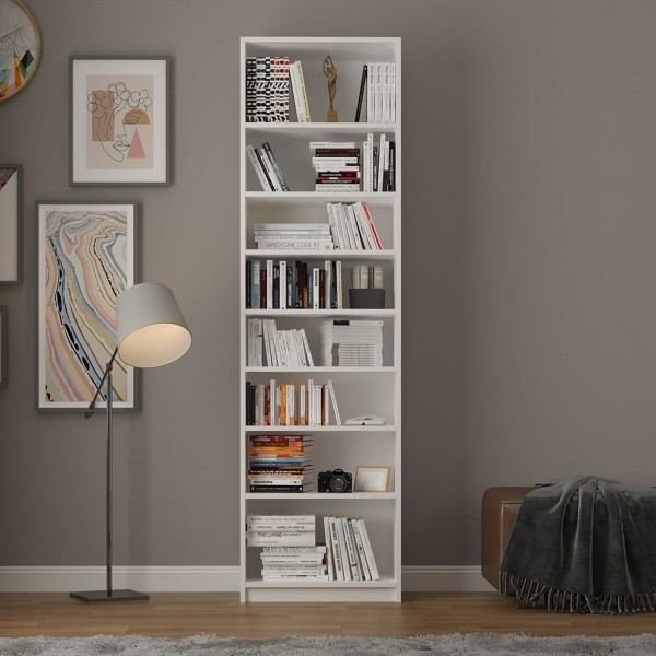 Asra Trend %100 MDFLAM Beyaz Kitaplık K-01