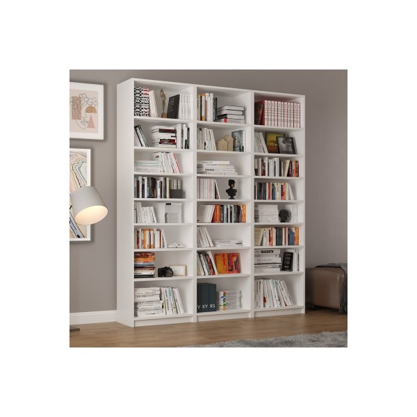 Asra Trend %100 MDFLAM Beyaz Kitaplık K-20