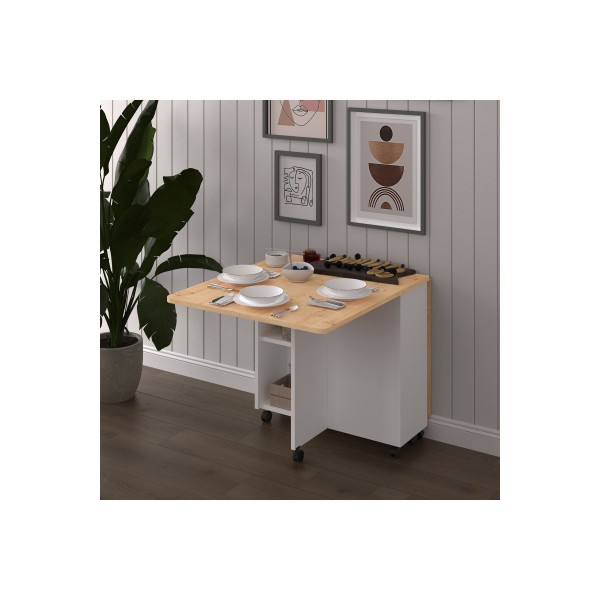 Asra Trend Katlanır Mutfak Masası Safir Meşe KM-13