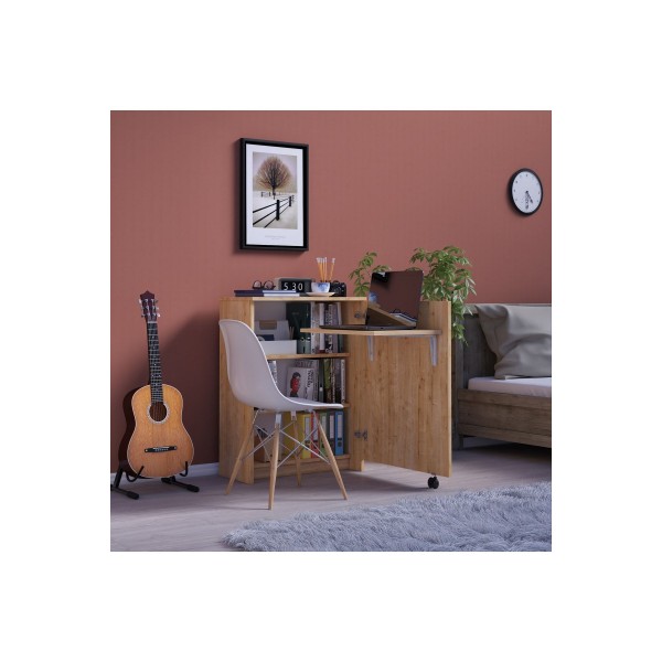 Çalışma Odası Fonksiyonel Kitaplık + Katlanır Masa MD002 Çalışma Odası Fonksiyonel Kitaplık + Katlanır Masa MD002