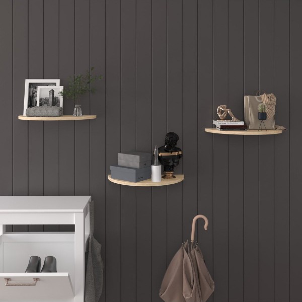 Doğal Modern Organizer Düzenleyici 3'lü Oval Dekoratif Kitaplık Banyo Mutfak Duvar Rafı Doğal Modern Organizer Düzenleyici 3'lü Oval Dekoratif Kitaplık Banyo Mutfak Duvar Rafı