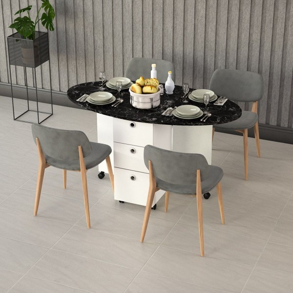 Katlanır Mutfak Masası Royal Mermer KM-07 Katlanır Mutfak Masası Royal Mermer KM-07