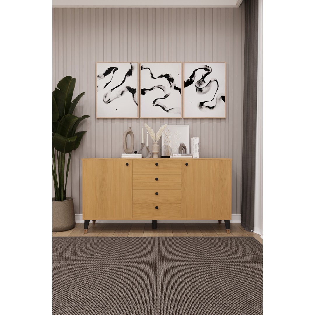 4 Çekmeceli Kapaklı Modern Konsol - Depolama Dolabı Şık TV Ünitesi Salon ve Yemek Odası KNSL-04 4 Çekmeceli Kapaklı Modern Konsol - Depolama Dolabı Şık TV Ünitesi Salon ve Yemek Odası KNSL-04