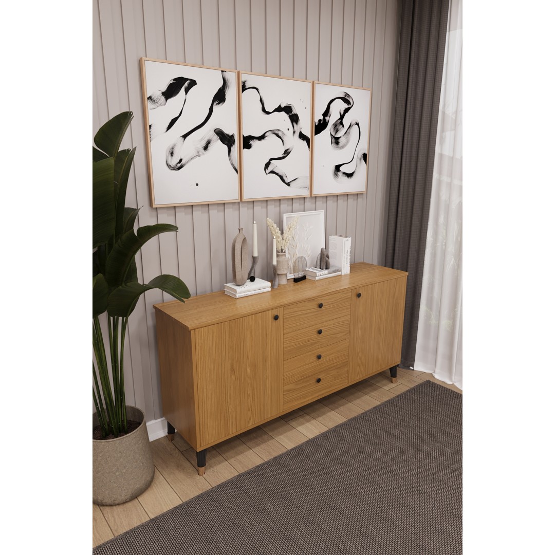 4 Çekmeceli Kapaklı Modern Konsol - Depolama Dolabı Şık TV Ünitesi Salon ve Yemek Odası KNSL-04 4 Çekmeceli Kapaklı Modern Konsol - Depolama Dolabı Şık TV Ünitesi Salon ve Yemek Odası KNSL-04