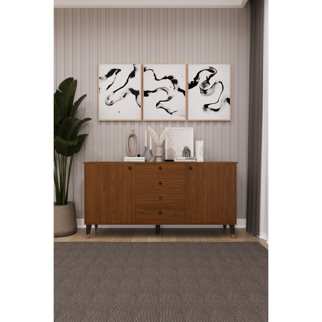 4 Çekmeceli Kapaklı Modern Konsol - Depolama Dolabı Şık TV Ünitesi Salon ve Yemek Odası KNSL-04 4 Çekmeceli Kapaklı Modern Konsol - Depolama Dolabı Şık TV Ünitesi Salon ve Yemek Odası KNSL-04