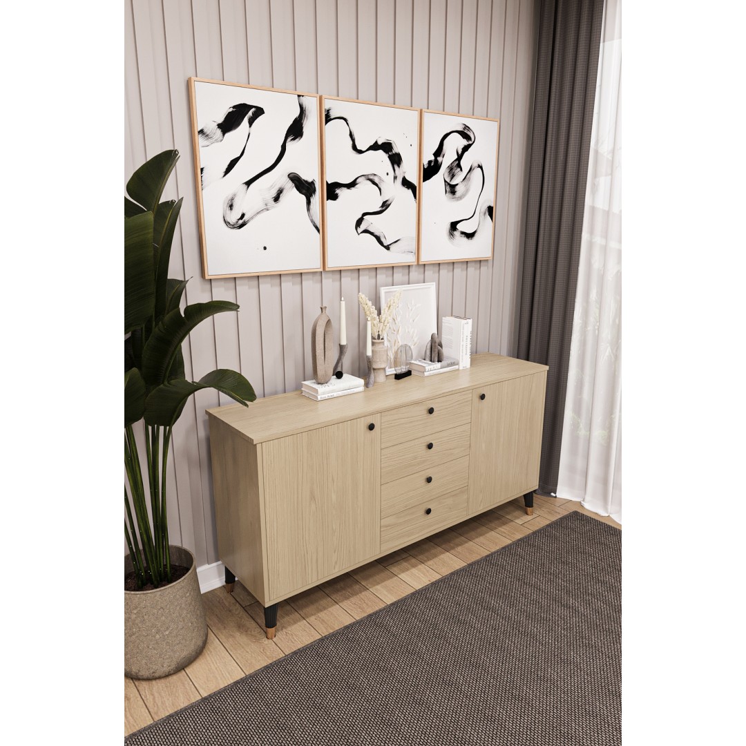 4 Çekmeceli Kapaklı Modern Konsol - Depolama Dolabı Şık TV Ünitesi Salon ve Yemek Odası KNSL-04 4 Çekmeceli Kapaklı Modern Konsol - Depolama Dolabı Şık TV Ünitesi Salon ve Yemek Odası KNSL-04