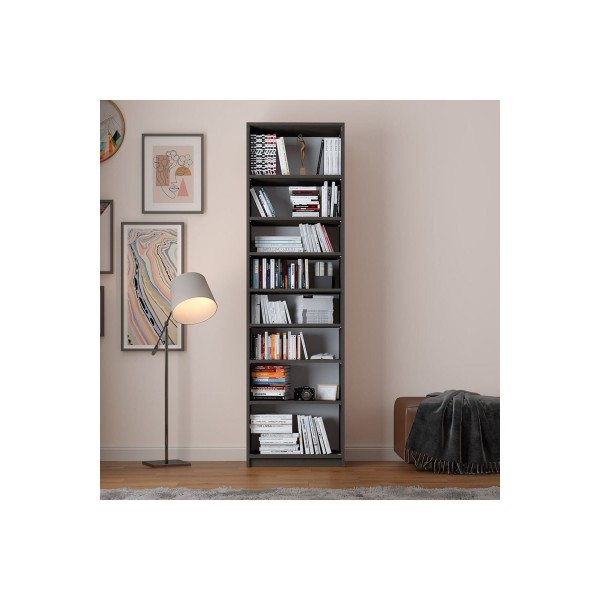 Asra Trend %100 MDFLAM Koyu Gri Kitaplık K-08 Asra Trend %100 MDFLAM Koyu Gri Kitaplık K-08