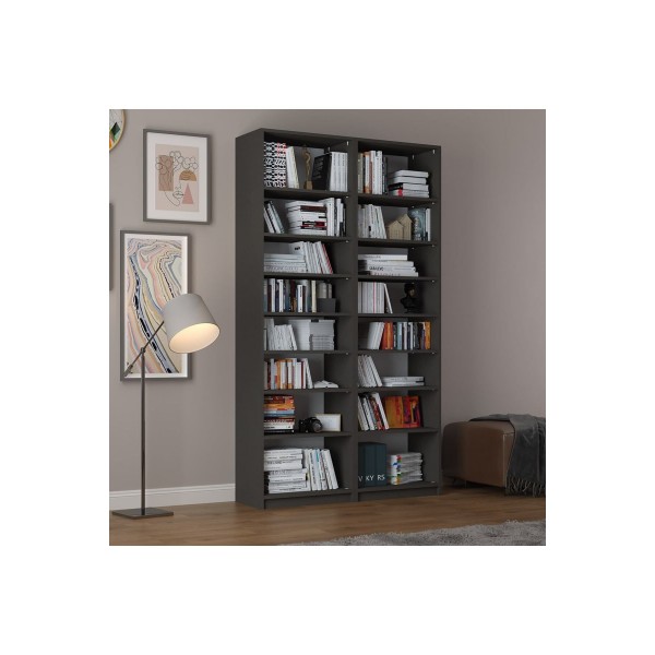 Asra Trend %100 MDFLAM Koyu Gri Kitaplık K-16 Asra Trend %100 MDFLAM Koyu Gri Kitaplık K-16