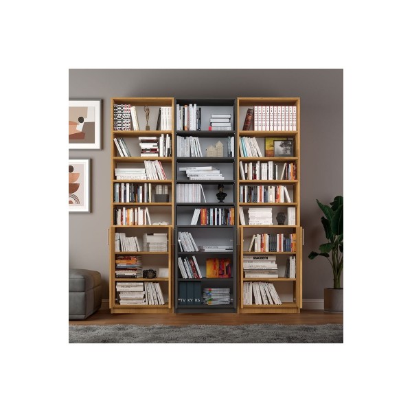 Koyu Gri & Petra Kapaklı Kitaplık K-59 Koyu Gri & Petra Kapaklı Kitaplık K-59