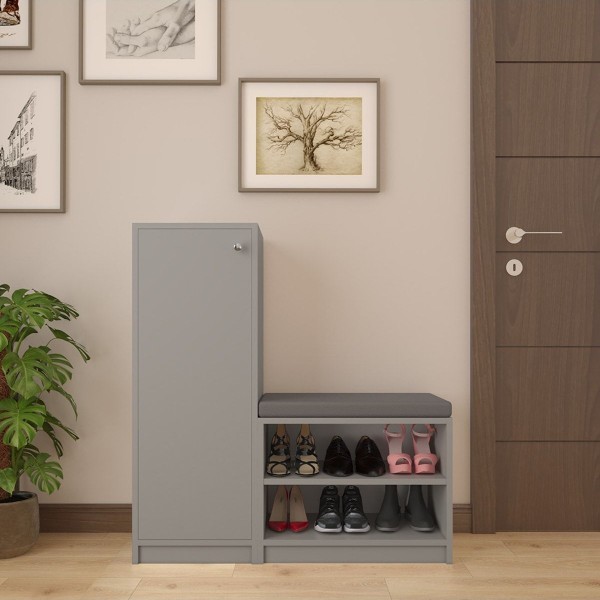 Asra Trend %100 MDFLAM Kül Gri Ayakkabılık A-13 Asra Trend %100 MDFLAM Kül Gri Ayakkabılık A-13