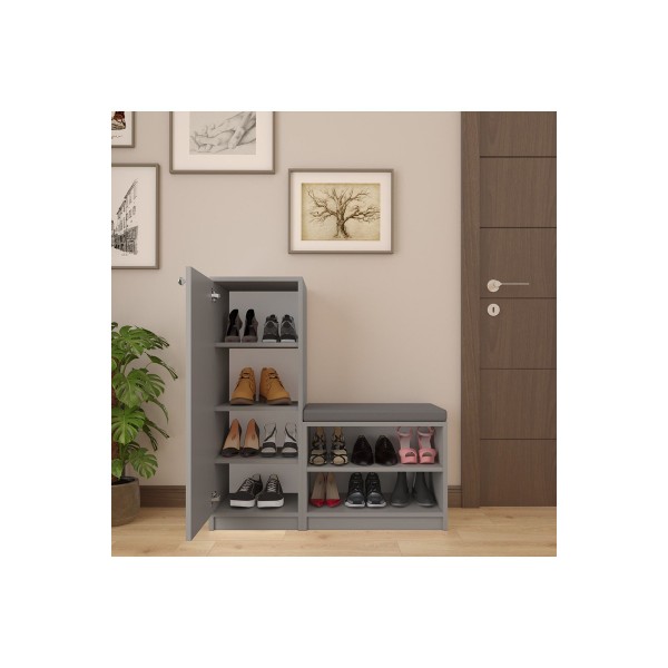 Asra Trend %100 MDFLAM Kül Gri Ayakkabılık A-13