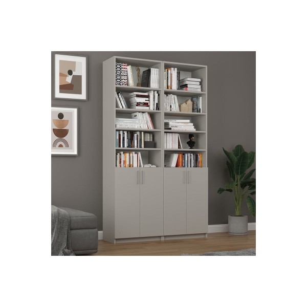 Asra Trend %100 MDFLAM Kül Gri Kapaklı Kitaplık K-41 Asra Trend %100 MDFLAM Kül Gri Kapaklı Kitaplık K-41