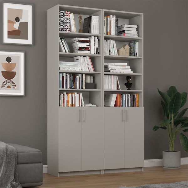 Asra Trend %100 MDFLAM Kül Gri Kapaklı Kitaplık K-41 Asra Trend %100 MDFLAM Kül Gri Kapaklı Kitaplık K-41