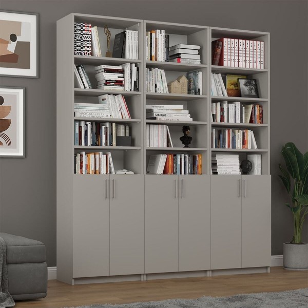 Asra Trend %100 MDFLAM Kül Gri Kapaklı Kitaplık K-52 Asra Trend %100 MDFLAM Kül Gri Kapaklı Kitaplık K-52