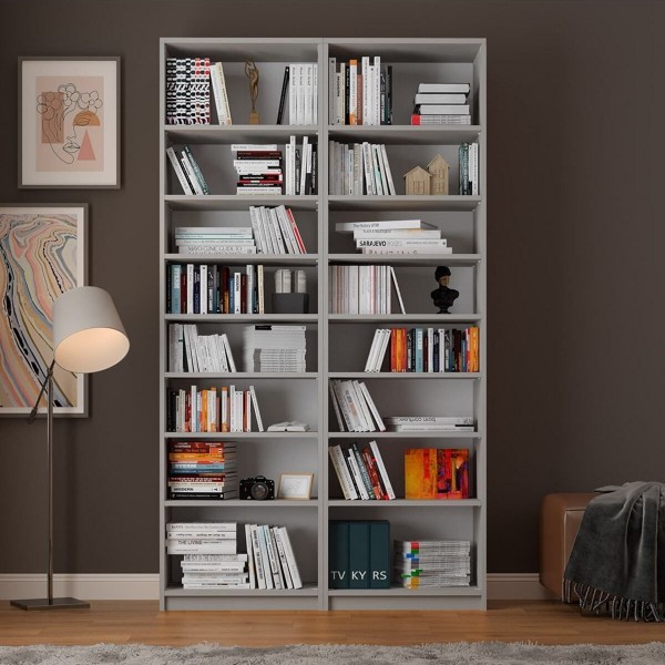 Asra Trend %100 MDFLAM Kül Gri Kitaplık K-11 Asra Trend %100 MDFLAM Kül Gri Kitaplık K-11
