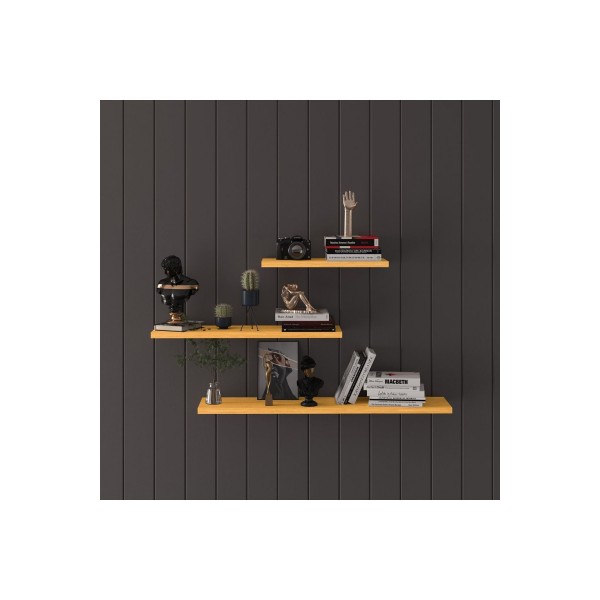 Modern Organizer Düzenleyici Dekoratif Kitaplık Banyo Mutfak 3'lü Duvarrafı