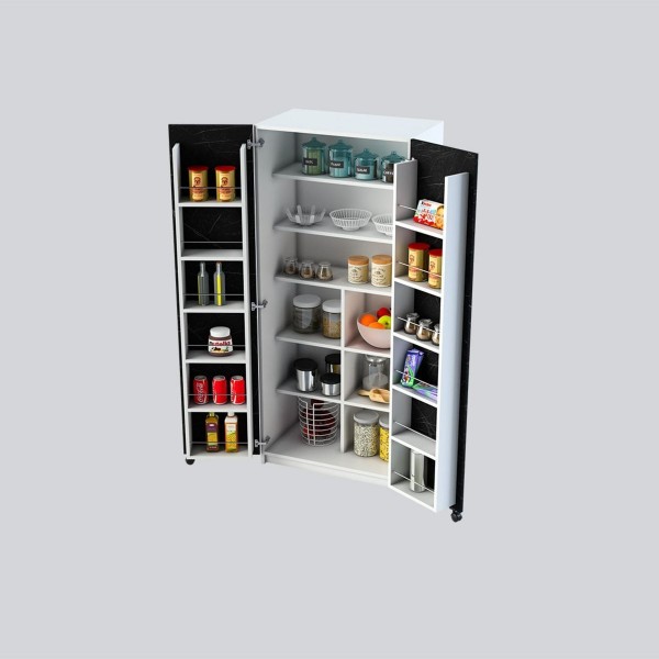 Mutfak Kiler Dolabı Beyaz & Royal Mermer Mk-04 Mutfak Kiler Dolabı Beyaz & Royal Mermer Mk-04