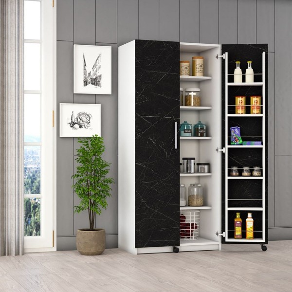 Mutfak Kiler Dolabı Beyaz & Royal Mermer Mk-04 Mutfak Kiler Dolabı Beyaz & Royal Mermer Mk-04