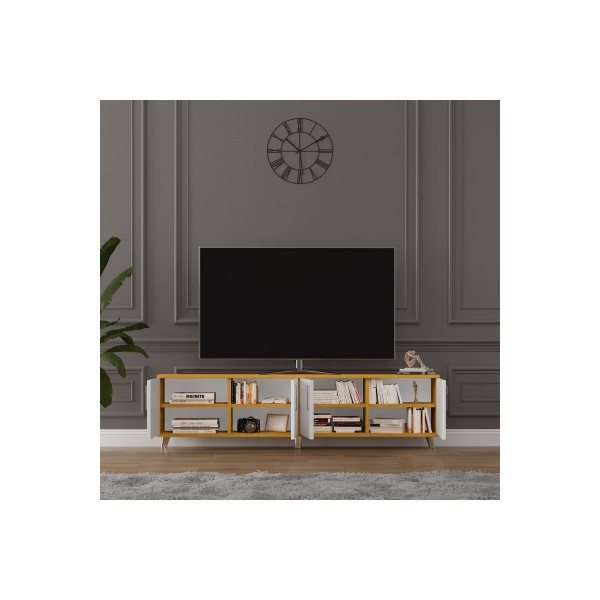 Tv Ünitesi Beyaz &afrika Ceviz T-06 Tv Ünitesi Beyaz &afrika Ceviz T-06
