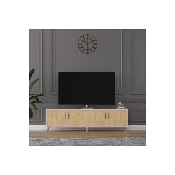 Tv Ünitesi Beyaz & Safir Meşe T-02 Tv Ünitesi Beyaz & Safir Meşe T-02