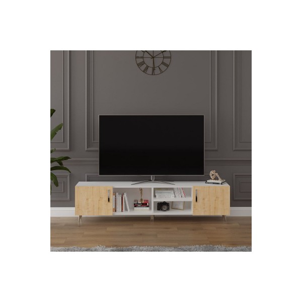 Tv Ünitesi Beyaz & Safir Meşe T-10 Tv Ünitesi Beyaz & Safir Meşe T-10