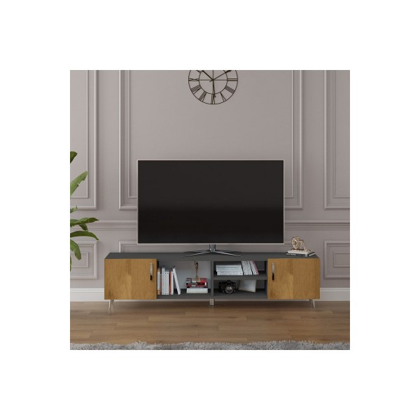 Tv Ünitesi Koyu Gri & Petra T-13 Tv Ünitesi Koyu Gri & Petra T-13