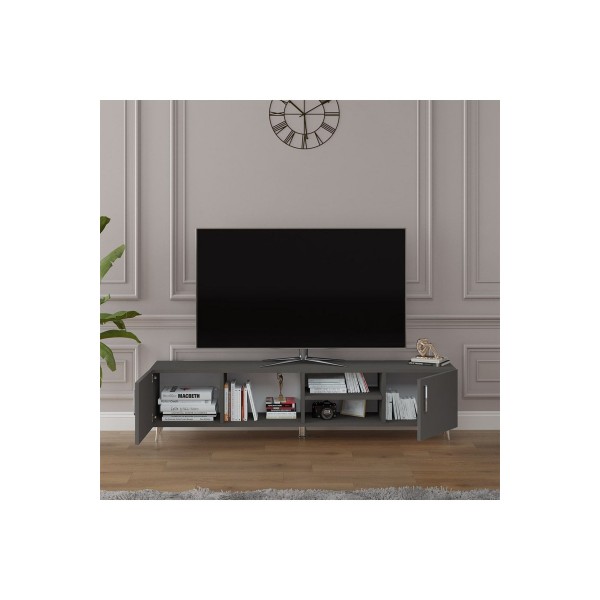 Asra Trend %100 MDFLAM Tv Ünitesi Koyu Gri T-12