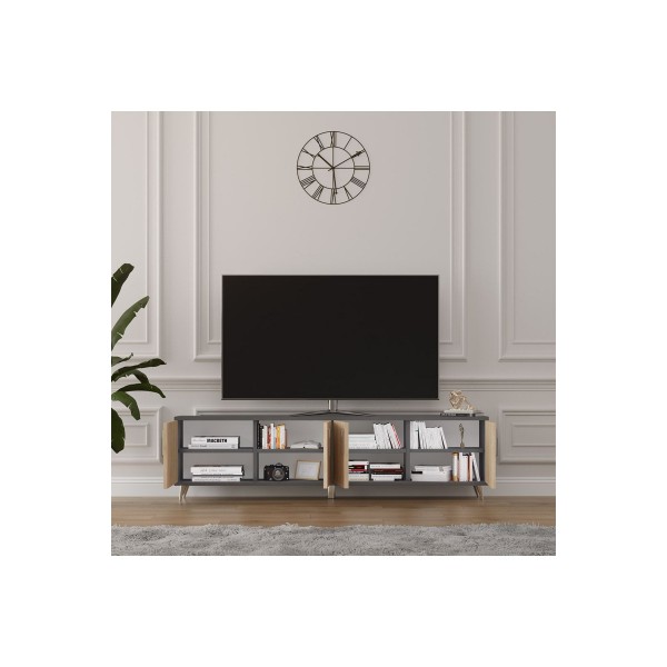 Tv Ünitesi Yıldız Sonoma & Koyu Gri T-07 Tv Ünitesi Yıldız Sonoma & Koyu Gri T-07