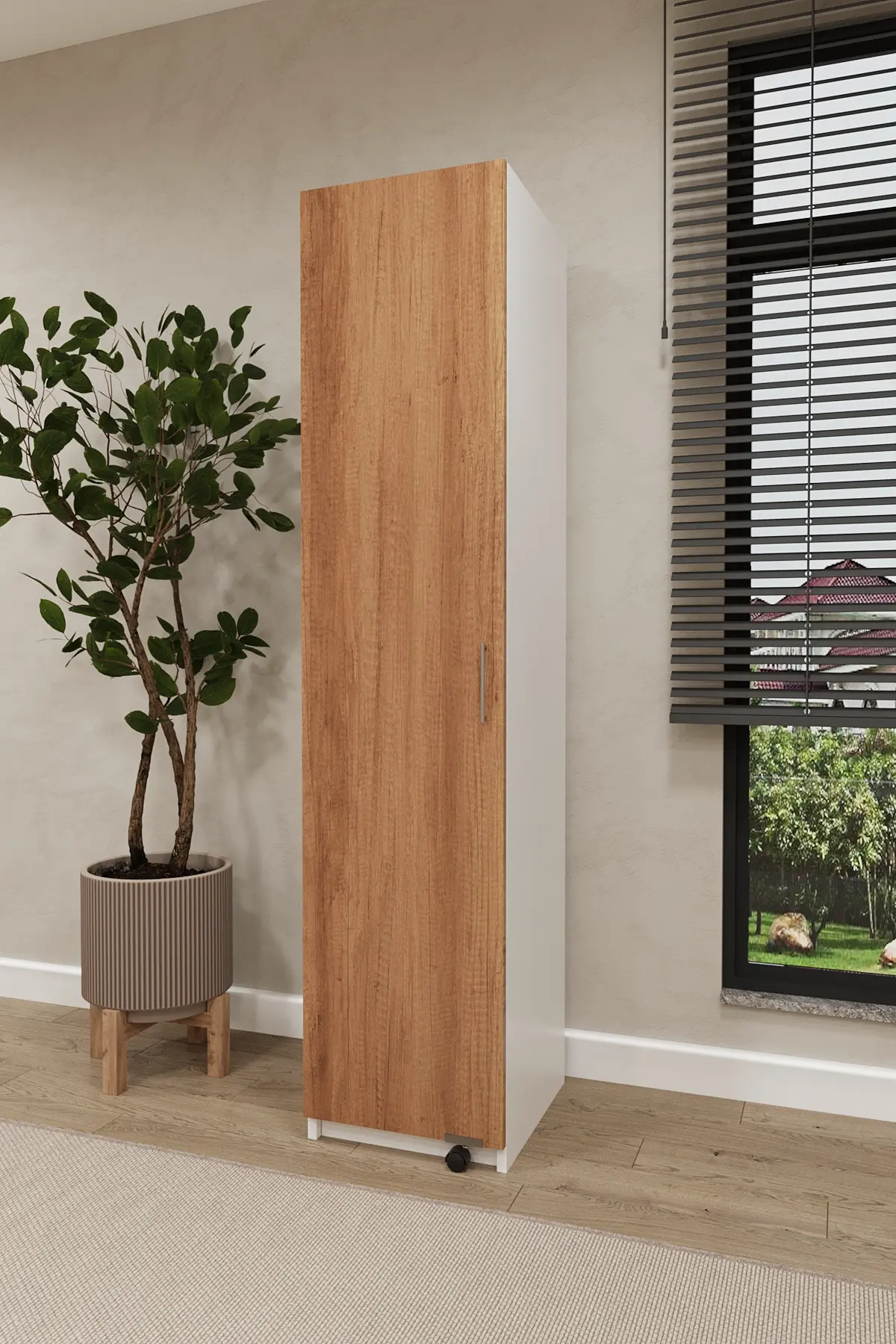 Lüks Çok Amaçlı Kiler Dolabı %100 MDF Erzak Organizer Mutfak Dolabı MK19