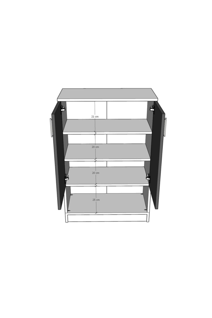 Koyu Gri Ayakkabılık A-08 - Görsel 4