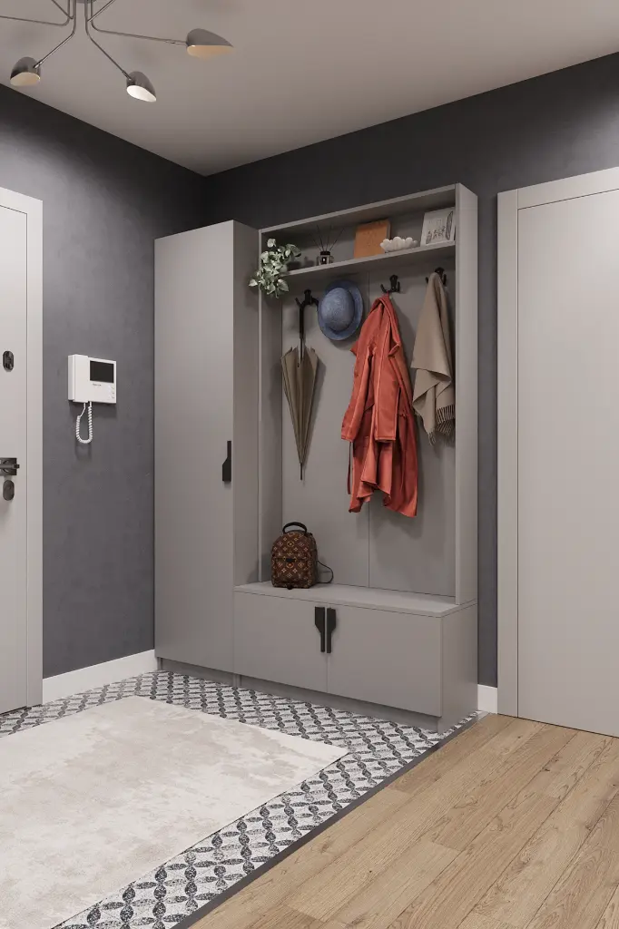 Ayakkabılıklı Askılıklı Vestiyer ve Portmanto 140 cm V-01 
