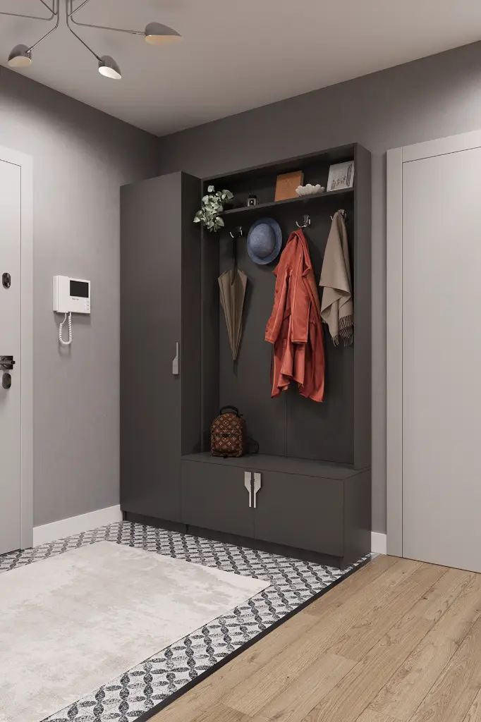 Ayakkabılıklı Askılıklı Vestiyer ve Portmanto 140 cm V-01 