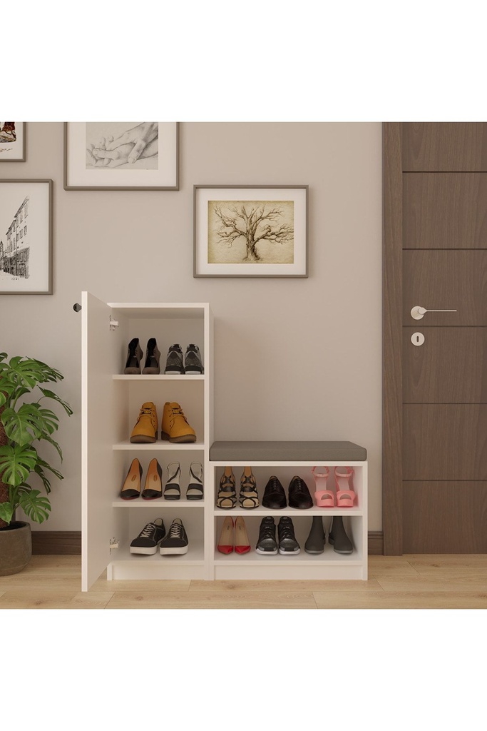 Beyaz Ayakkabılık %100 MDFLAM A-11 - Görsel 2